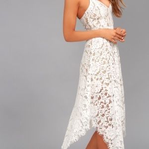Lulus White Lace Dress - Small